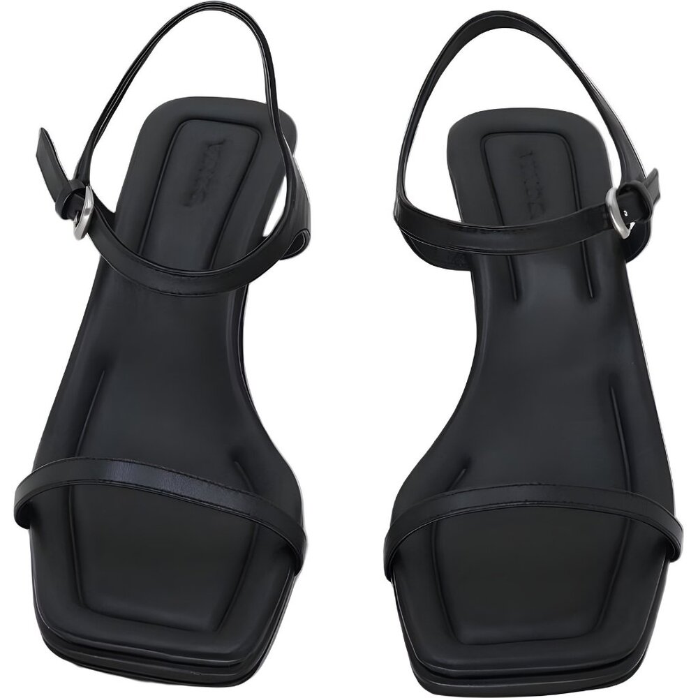 Vince Coco Leather Heeled Sandals Black Womens Dress Strappy US 8.5 EU 39 - Picture 5 of 6